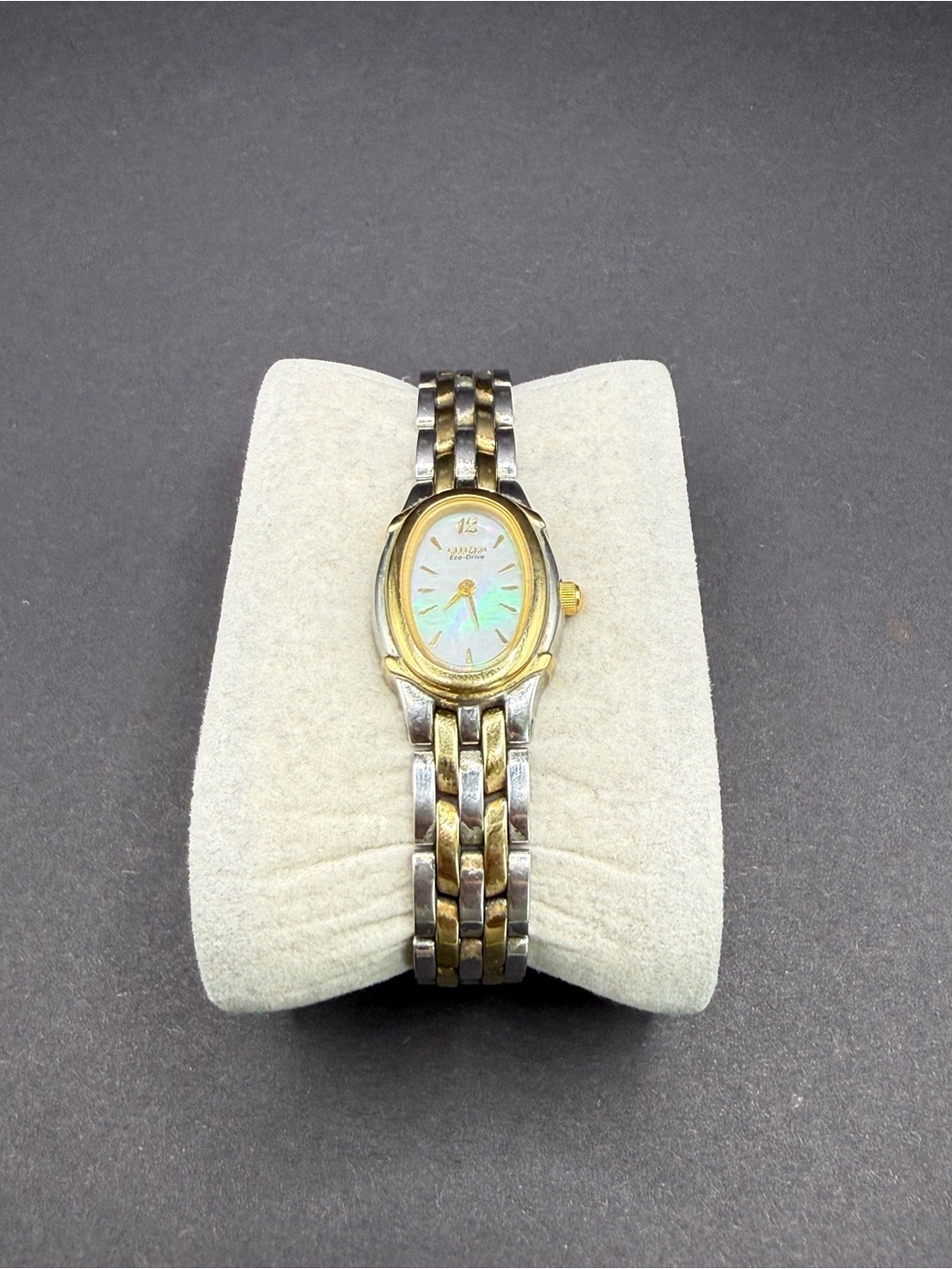 Citizen Eco-Drive B023-H30032 Two Tone MOP Oval Ladies Watch
